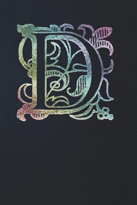 Read Online Notebook: Art Nouveau Initial D - Multi Color on Black - Lined Diary / Journal -  | ePub